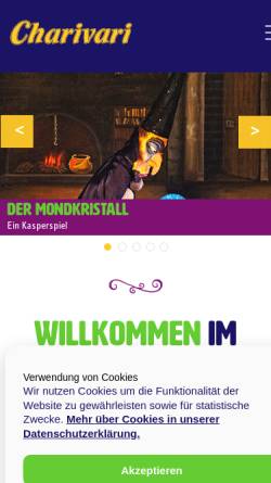 Vorschau der mobilen Webseite charivari-theater.de, Charivari Puppentheater