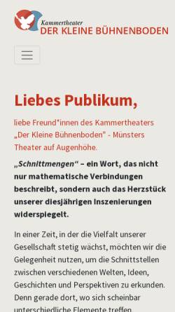 Vorschau der mobilen Webseite www.derkleinebuehnenboden.de, Der Kleine Bühnenboden