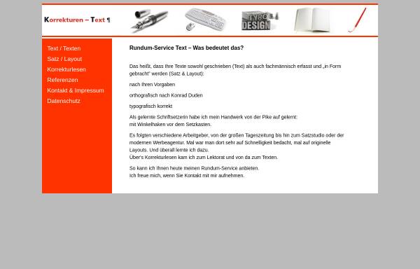 Vorschau von www.korrekturen-text.de, Korrekturen-Text Kerstin Thierschmidt