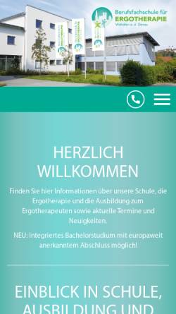 Vorschau der mobilen Webseite www.ergotherapieschule-vilshofen.de, Private Berufsfachschule für Ergotherapie Vilshofen