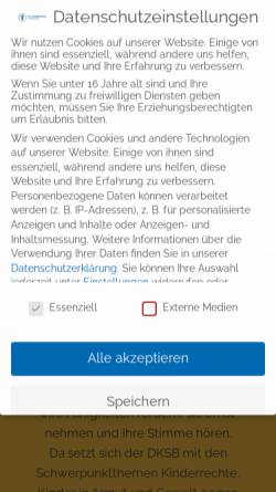 Vorschau der mobilen Webseite kinderschutzbund-hachenburg.de, Deutscher Kinderschutzbund Hachenburg e.V.