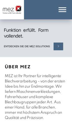Vorschau der mobilen Webseite mez.de, MEZ Frintrop AG