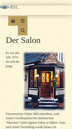 Vorschau der mobilen Webseite www.salon-hild.de, Hild Herren-Salon