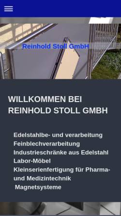 Vorschau der mobilen Webseite www.edelstahl-stoll.de, Rheinhold Stoll GmbH