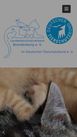 Vorschau der mobilen Webseite www.tierschutzbrandenburg.de, Landestierschutzverband Brandenburg e.V.