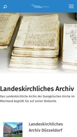 Vorschau der mobilen Webseite www.archiv-ekir.de, FFFZ Tagungshaus der Evangelischen Kirche im Rheinland