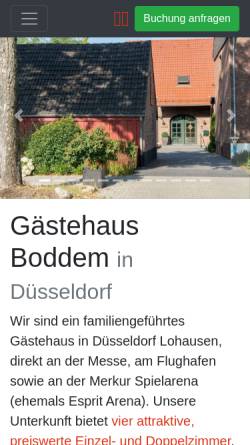 Vorschau der mobilen Webseite www.gabodu.de, Gästehaus Boddem