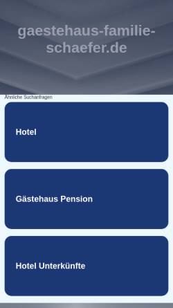 Vorschau der mobilen Webseite www.gaestehaus-familie-schaefer.de, Gästehaus Schäfer
