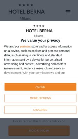 Vorschau der mobilen Webseite hotelberna.com, Hotel Berna