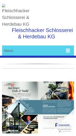 Vorschau der mobilen Webseite www.herdebau-fleischhacker.at, Schlosserei Karl Fleischhacker