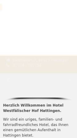 Vorschau der mobilen Webseite hotel-westfaelischer-hof-hattingen.de, Hotel Westfälischer Hof