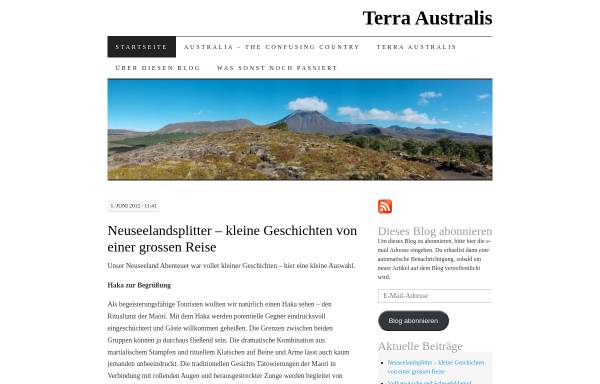 Vorschau von schnabeltiere.wordpress.com, Terra Australis