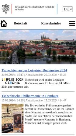 Vorschau der mobilen Webseite www.mzv.cz, Tschechische Republik