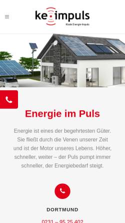 Vorschau der mobilen Webseite www.ke-impuls.de, Klode Energie-Impuls GmbH