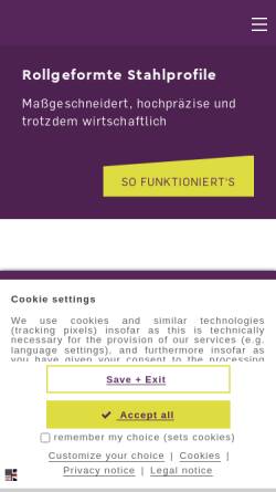 Vorschau der mobilen Webseite www.welser.com, Welser Profile Austria GmbH