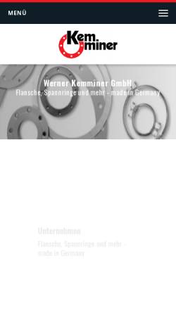 Vorschau der mobilen Webseite www.kemminer.de, Werner Kemminer GmbH