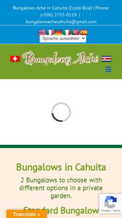 Vorschau der mobilen Webseite bungalowsache.com, Hotel Bungalows Aché