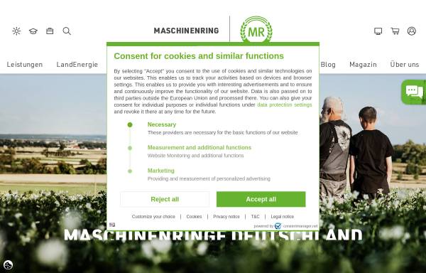 Vorschau von www.maschinenring.de, Maschinenringe Deutschland GmbH