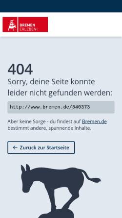 Vorschau der mobilen Webseite www.bremen.de, Polizei - Verkehrsbereitschaft Bremen