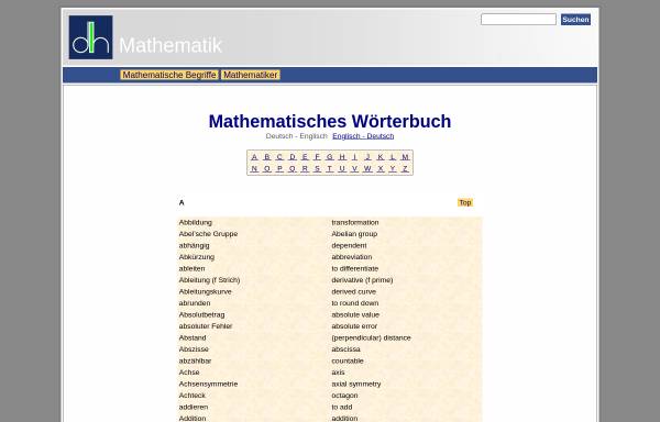 Mathematisches Wörterbuch