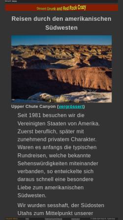 Vorschau der mobilen Webseite hatchcanyon.eu, Desert Drunk and Red Rock Crazy [Rolf Safferthal]