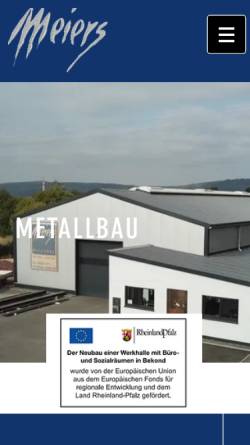 Vorschau der mobilen Webseite www.metallbau-meiers.de, Metallbau Meiers