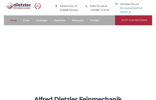 Vorschau von www.alfred-dietzler.de, Alfred Dietzler - Feinmechanik
