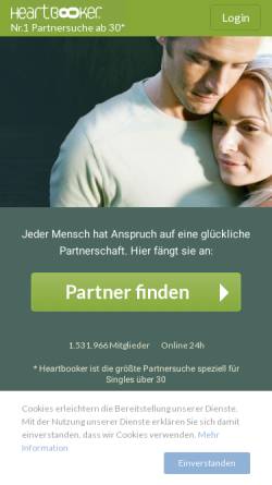 Vorschau der mobilen Webseite www.heartbooker.de, Heartbooker.de
