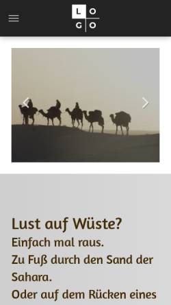 Vorschau der mobilen Webseite www.wuestenwandern-tunesien.de, Wüstenwandern Tunesien