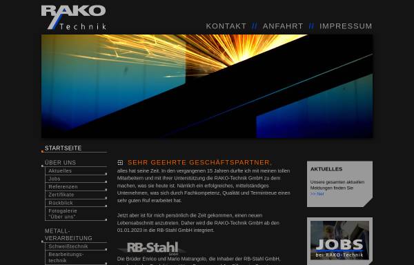 Vorschau von www.rako-technik.de, Rako-Technik GmbH