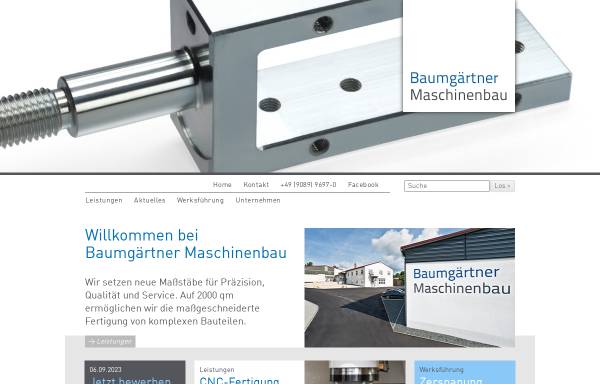 Vorschau von www.baumgaertner-maschinenbau.de, Baumgärtner Maschinenbau GmbH