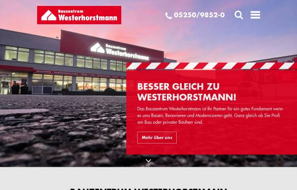 Vorschau von www.westerhorstmann.de, Bauzentrum Westerhorstmann GmbH & Co. KG