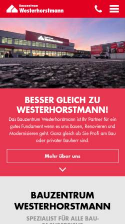 Vorschau der mobilen Webseite www.westerhorstmann.de, Bauzentrum Westerhorstmann GmbH & Co. KG