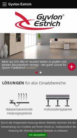 Vorschau der mobilen Webseite www.gyvlon.de, Gyvlon Handelsgesellschaft mbH