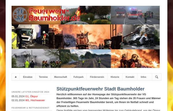 Vorschau von feuerwehr-baumholder.de, Freiwillige Feuerwehr Baumholder