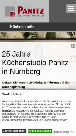 Vorschau der mobilen Webseite www.kuechen-panitz.de, Panitz Küchen und Hausgeräte GmbH