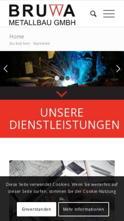 Vorschau der mobilen Webseite bruwa.com, BRUWA Mechanische Werkstätte und Schlosserei, Inh. Bruno Waldvogel