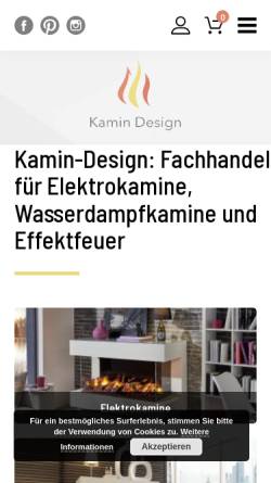 Vorschau der mobilen Webseite kamin-design.eu, Kamin-Design GmbH & Co KG