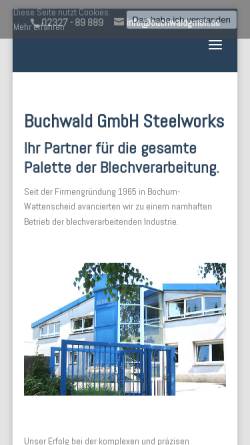 Vorschau der mobilen Webseite buchwaldgmbh.de, Buchwald GmbH