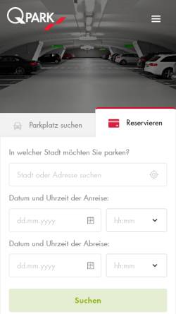 Vorschau der mobilen Webseite www.q-park.de, Q-Park GmbH & Co. KG
