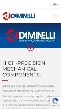Vorschau der mobilen Webseite www.daminelli.com, Daminelli Srl