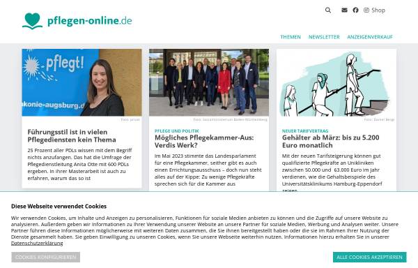 Vorschau von www.pflegen-online.de, Pflegen-online.de