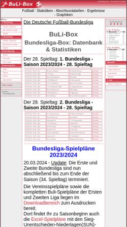 Vorschau der mobilen Webseite www.bulibox.de, BuLi-Box: Bundesliga-Box