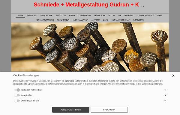Vorschau von www.schmiede-tischler.de, Schmiede + Metallgestaltung, Gudrun und Kurt Tischler