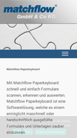 Vorschau der mobilen Webseite www.matchflow.de, matchflow GmbH & Co. KG