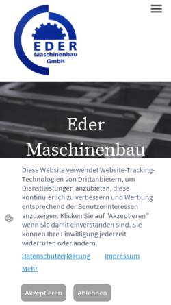 Vorschau der mobilen Webseite eder-maschinenbau-gmbh.de, Eder Maschinenbau GmbH