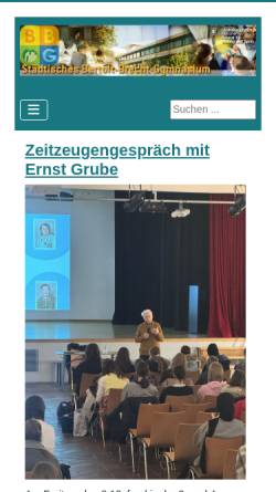 Vorschau der mobilen Webseite www.bbg.musin.de, Städtisches Bertolt-Brecht-Gymnasium