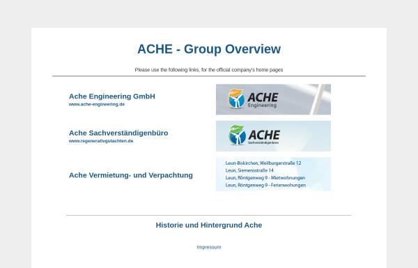 Vorschau von www.ache.de, Ache Engineering GmbH