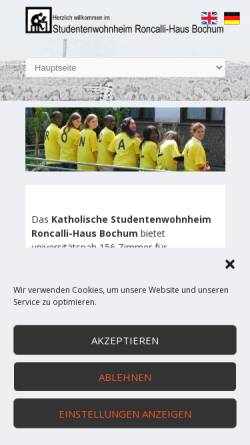 Vorschau der mobilen Webseite roncalli-haus-bochum.de, Roncalli-Haus