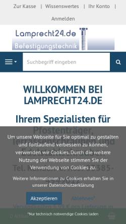 Vorschau der mobilen Webseite www.lamprecht24.de, Lamprecht GmbH